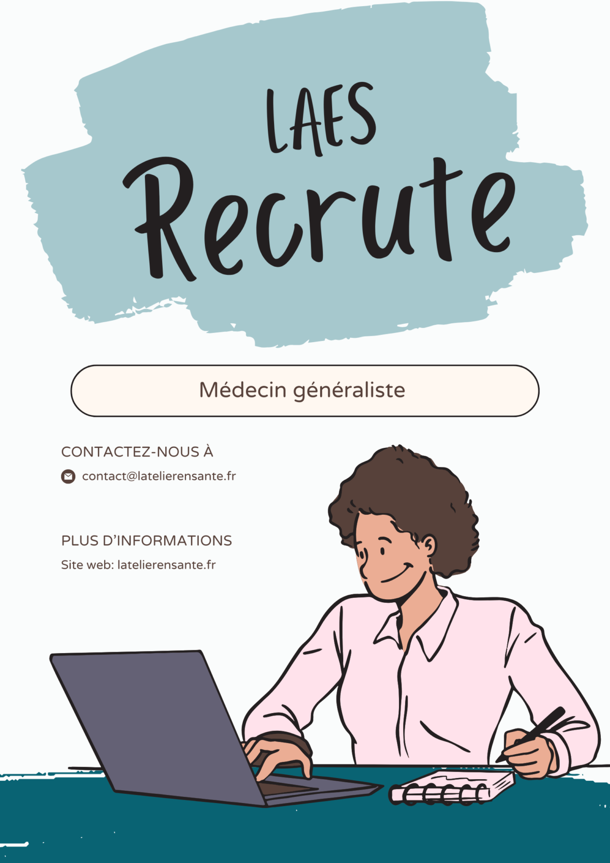 Affiche de recrutement de LAES - MG