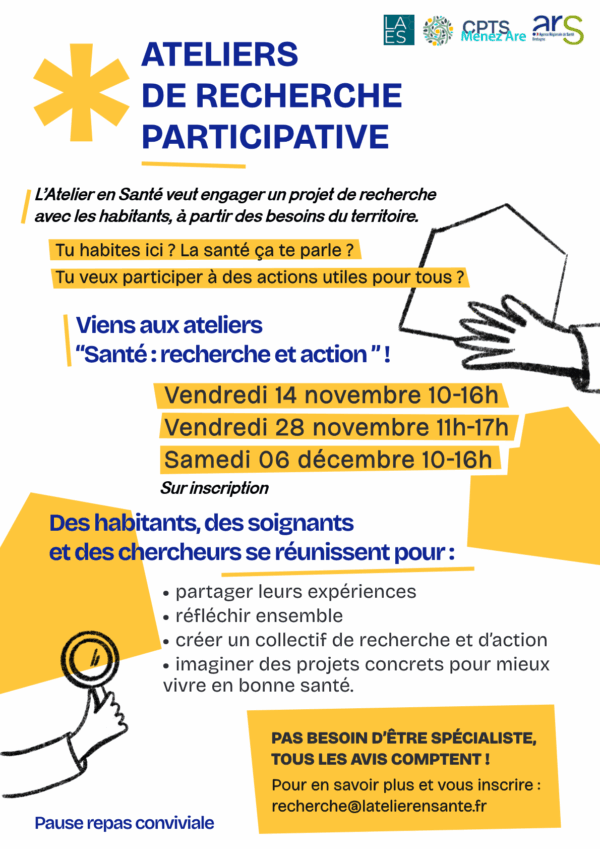 Affiche ateliers de recherche participative de LAES